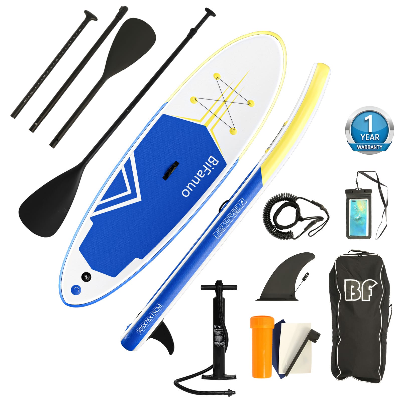 Ride the Waves: Discover the 10'6" Inflatable Stand Up Paddle Board with Accessories