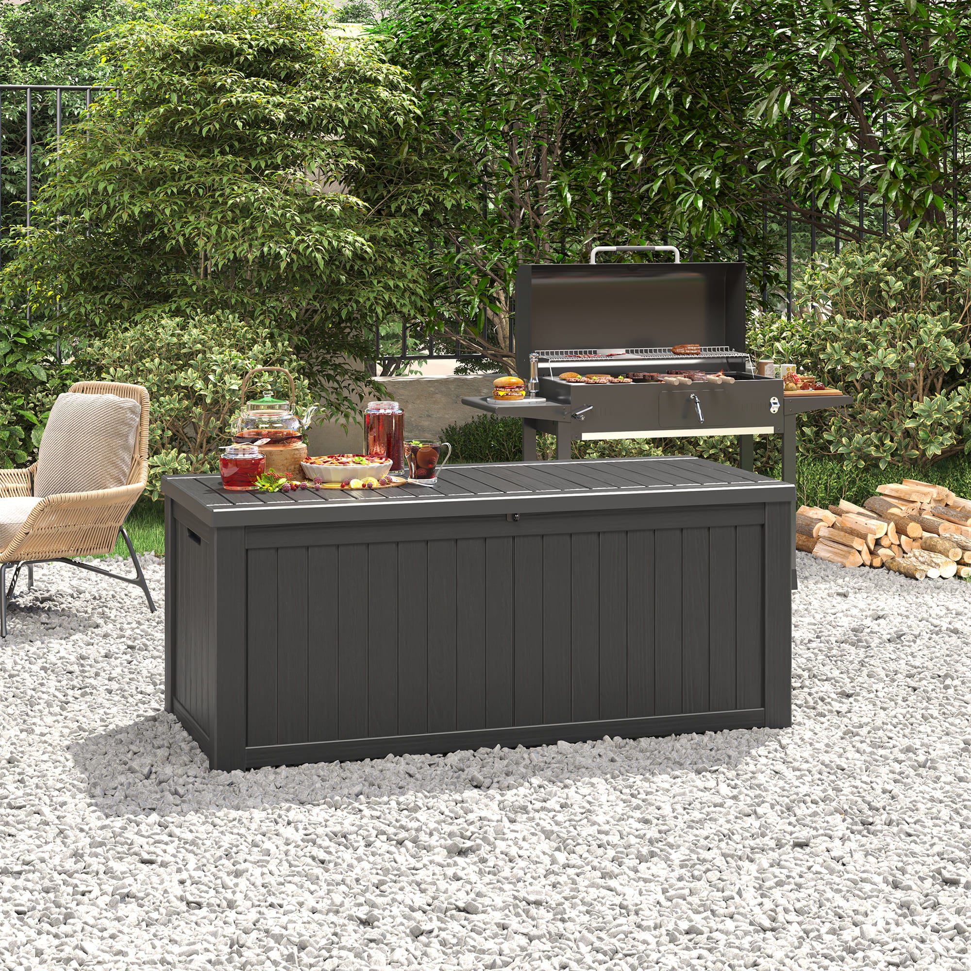 180Gal Large Deck Box for Storage