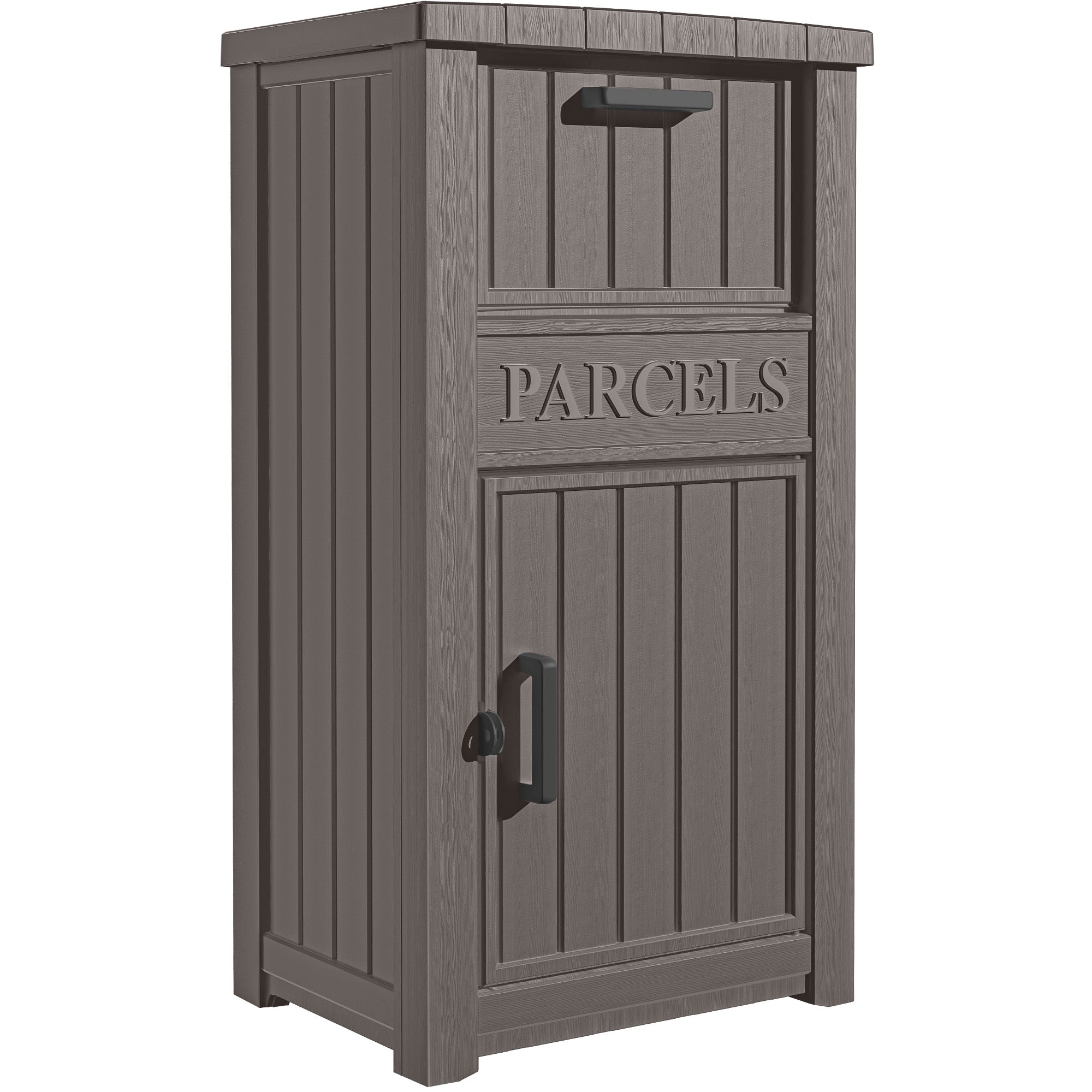 Lockable Resin Package Drop Box – Front View