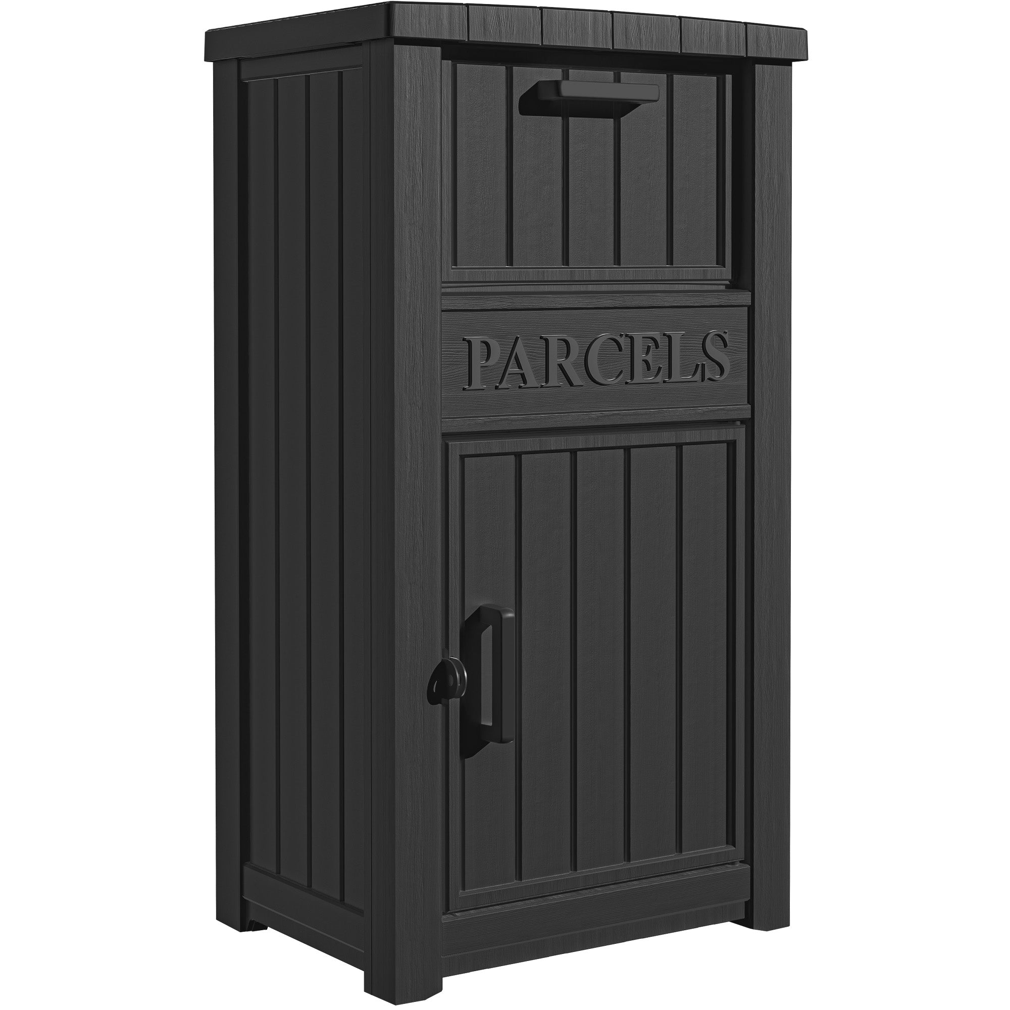 Lockable Resin Package Drop Box – Front View