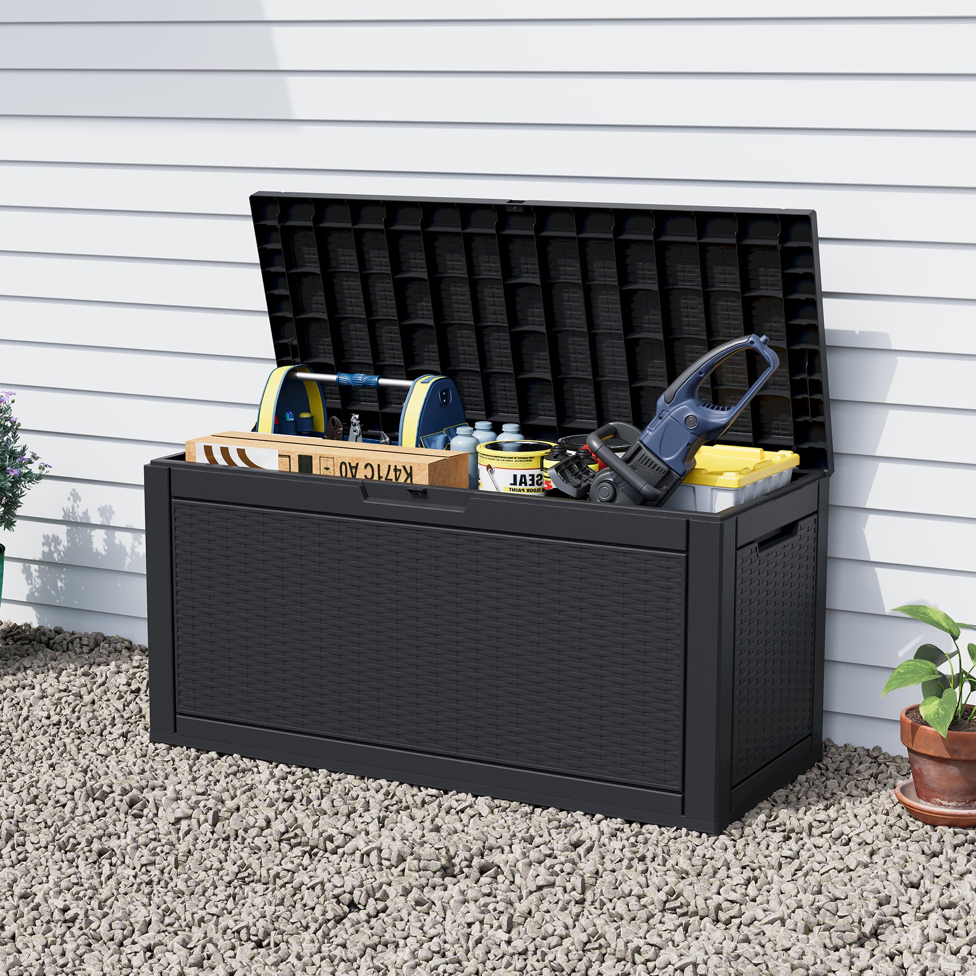 90-Gallon Storage Box – Heavy-Duty and Weatherproof for Maximum Storage Space