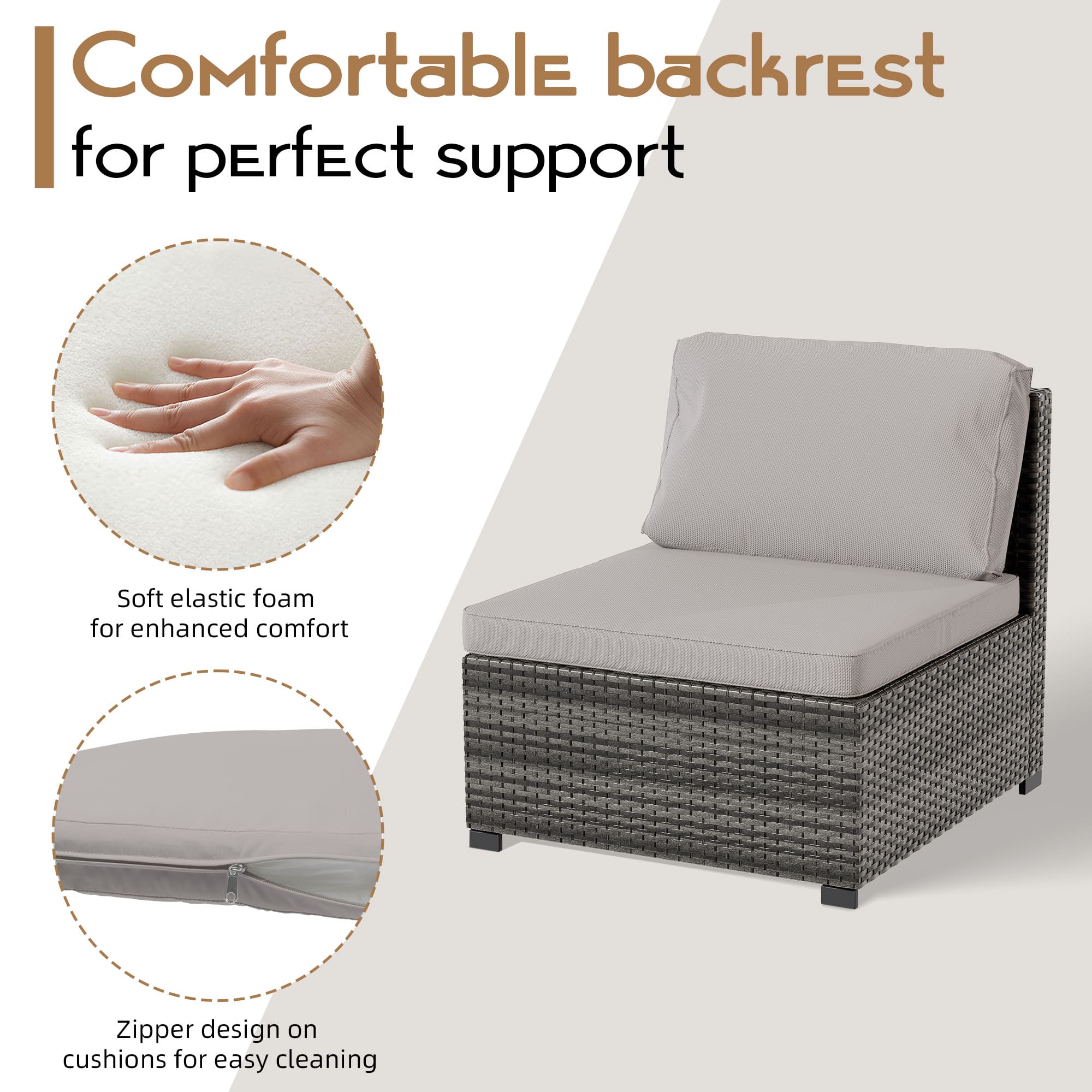 Removable and Washable Cushion Covers on Rattan Seating