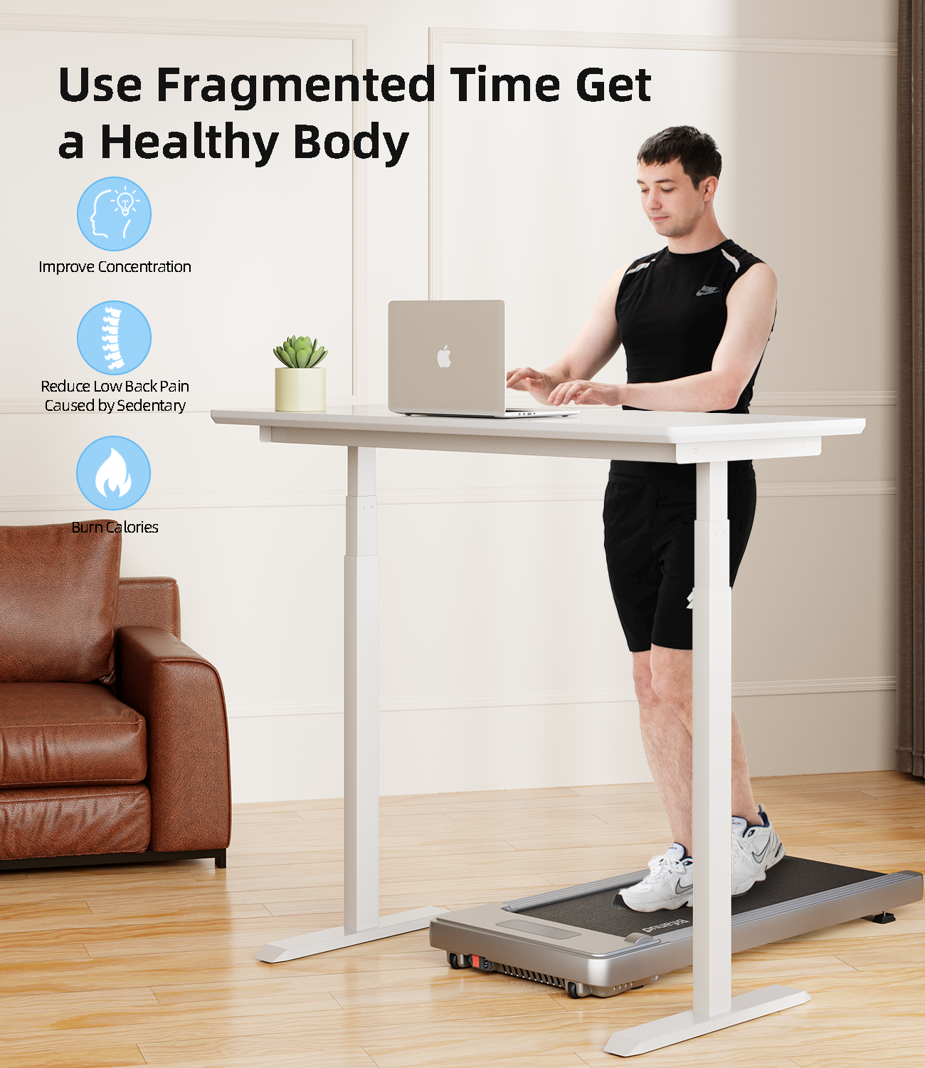 2.25HP Under Desk Treadmill