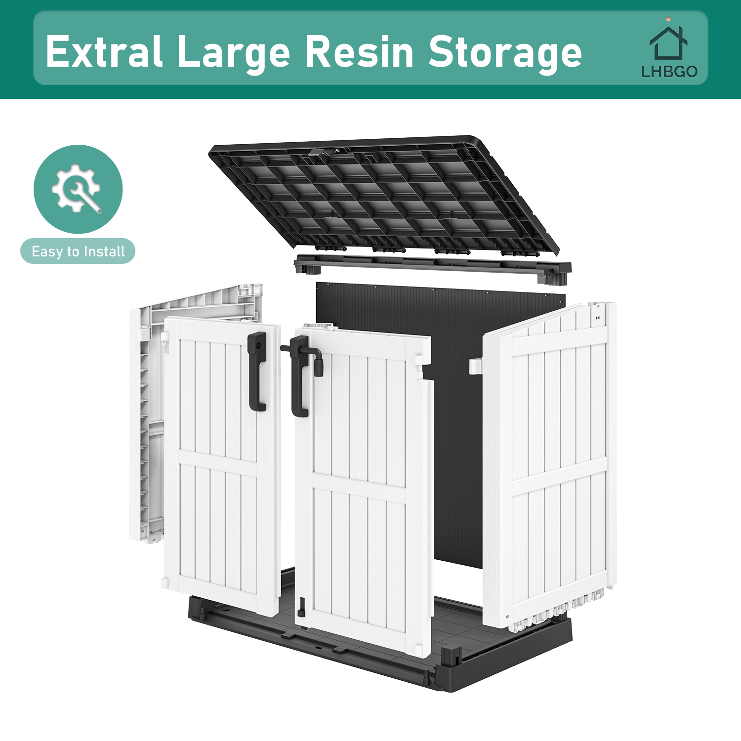 Outdoor Resin Storage Shed 34 Cu.