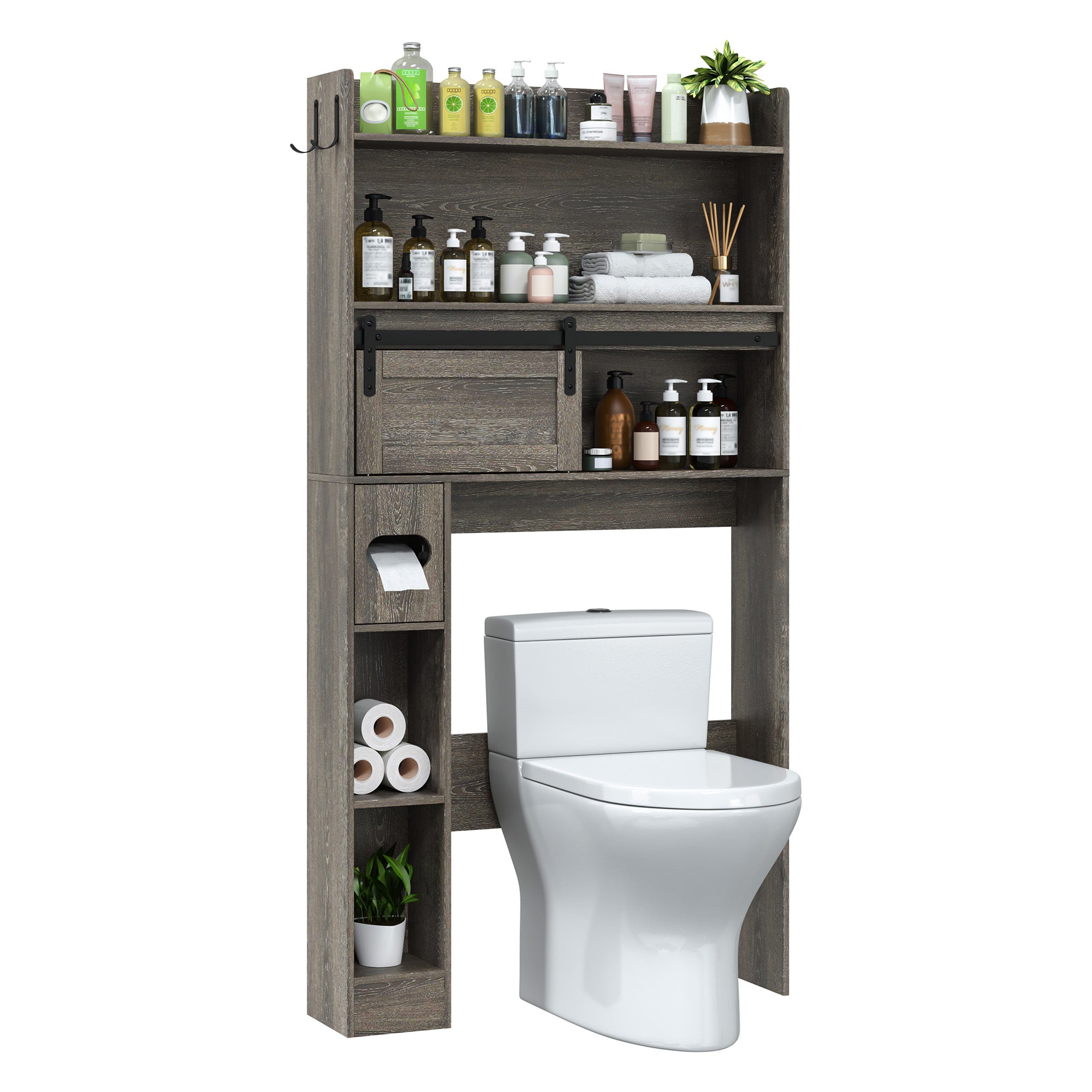 62.2'' H Freestanding Toilet Storage Cabinet