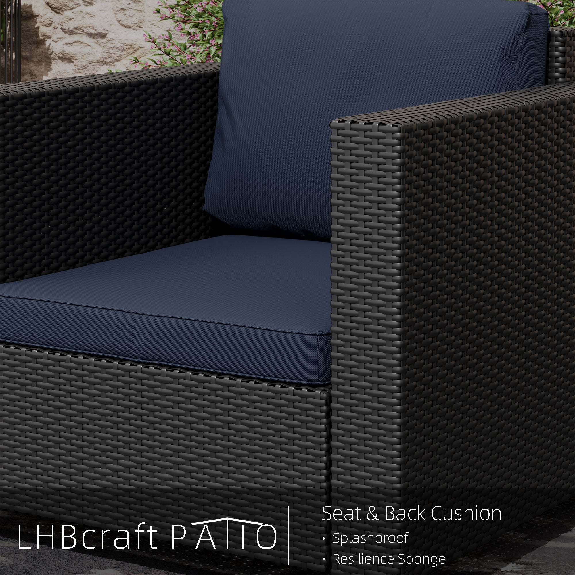 LHBcraft 7-Pics Outdoor Seating Group with Cushions