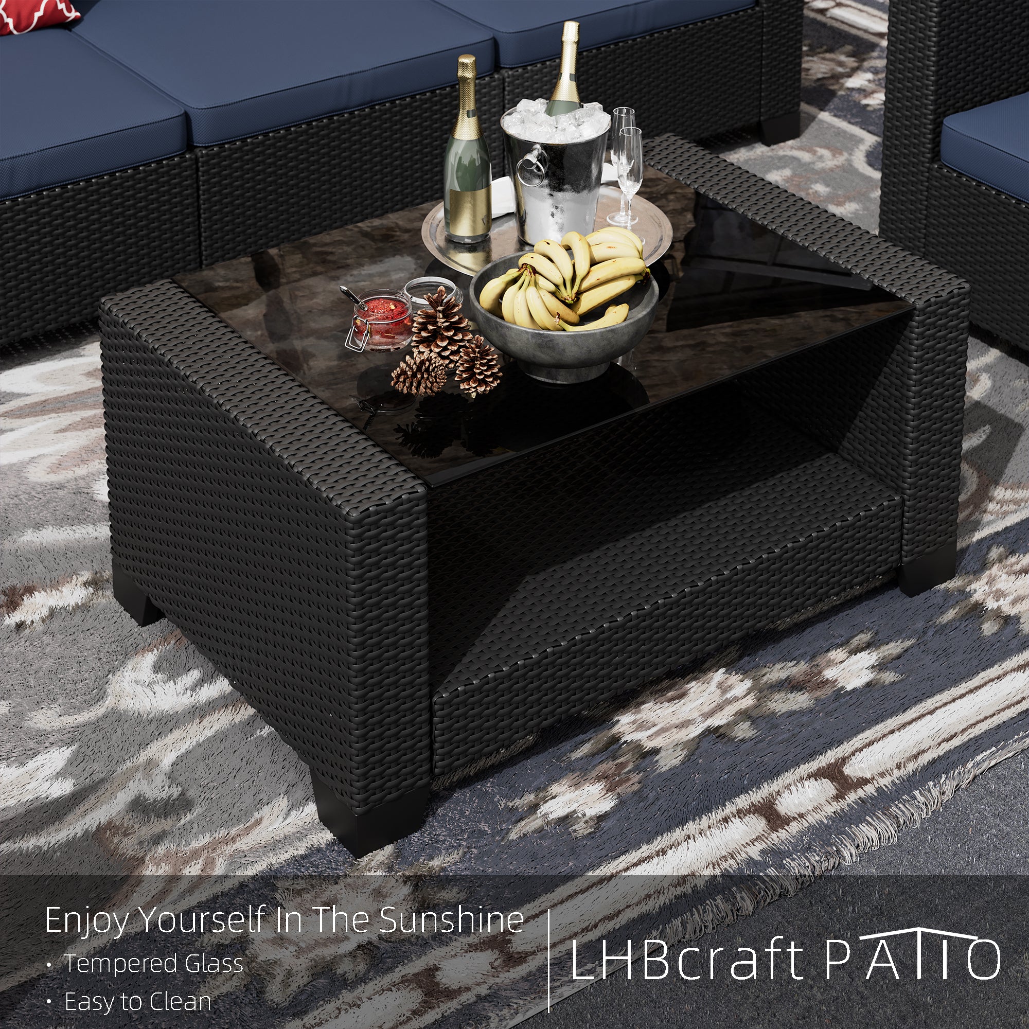 LHBcraft 7-Pics Outdoor Seating Group with Cushions