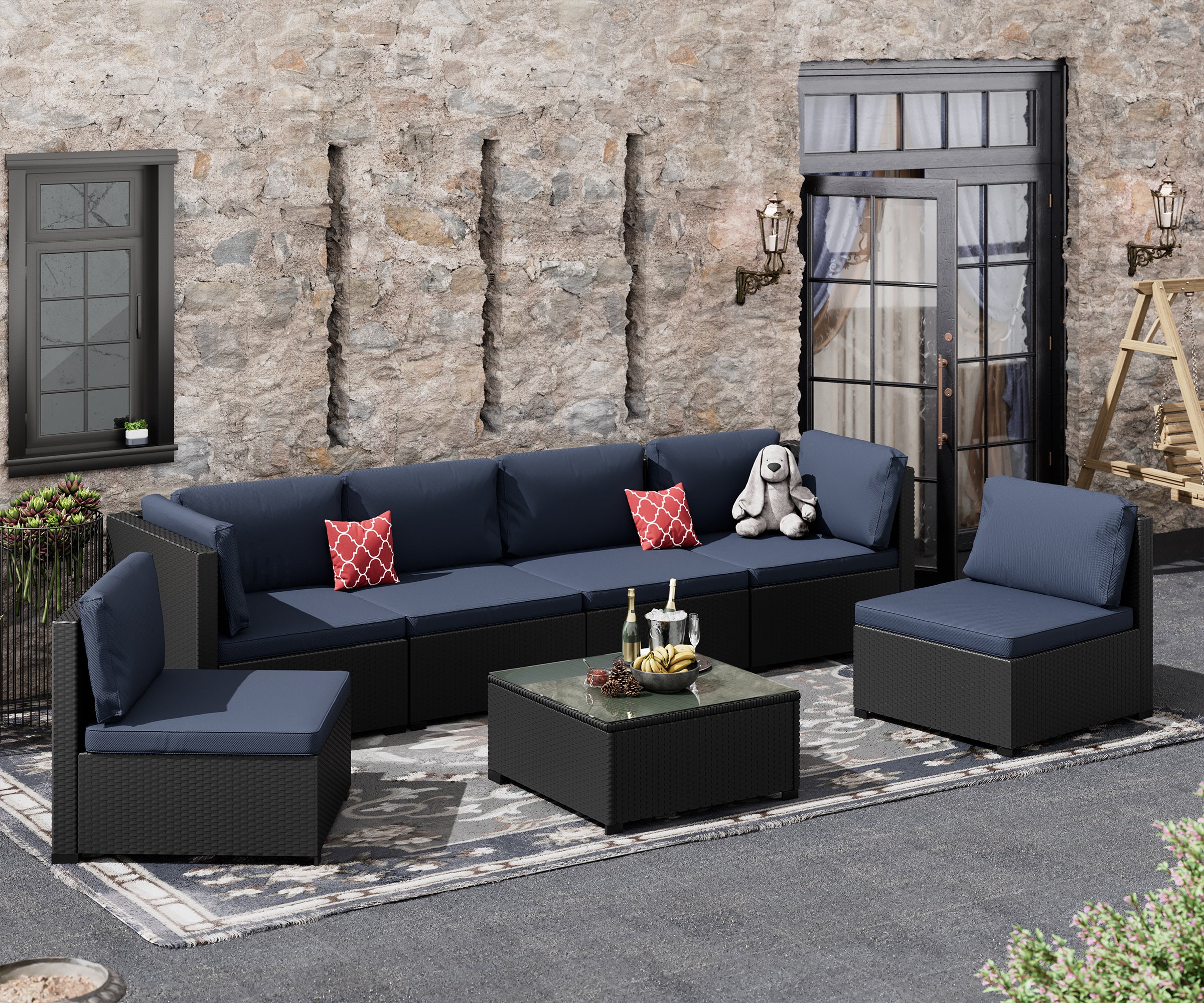 LHBcraft Outdoor Seating Group with Cushions