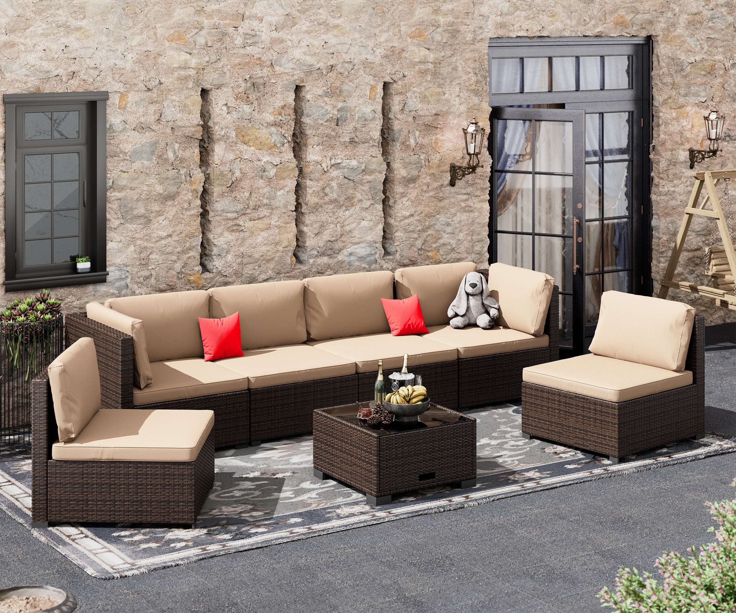 7 Pieces Patio Furniture Set