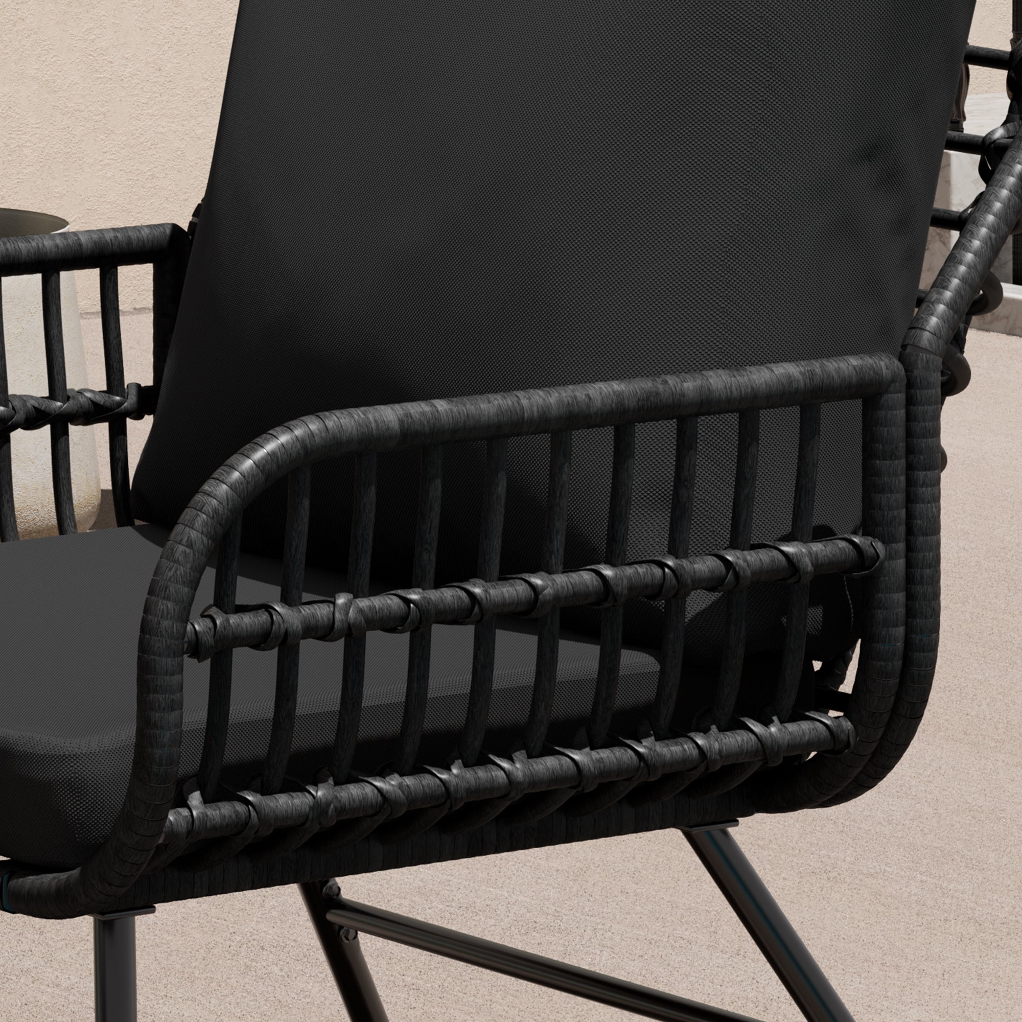 LHBcraft 4-Piece Rattan Patio Furniture Set