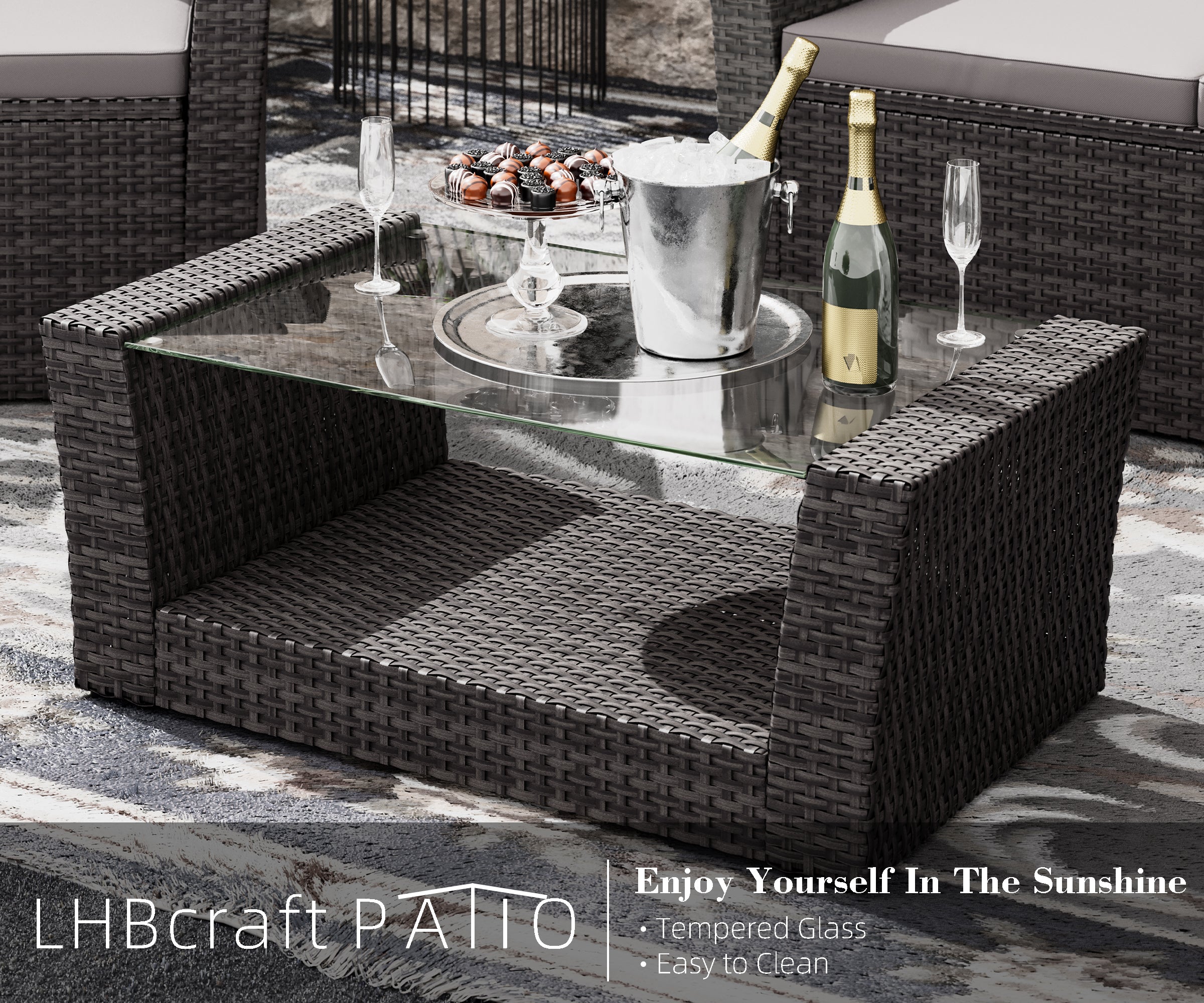 LHBcraft 4 Pieces Patio Furniture Set