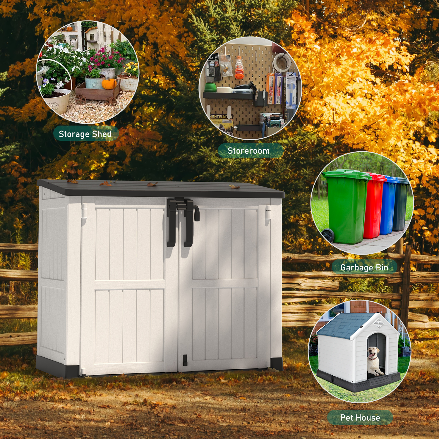 Outdoor Resin Storage Shed 34 Cu.