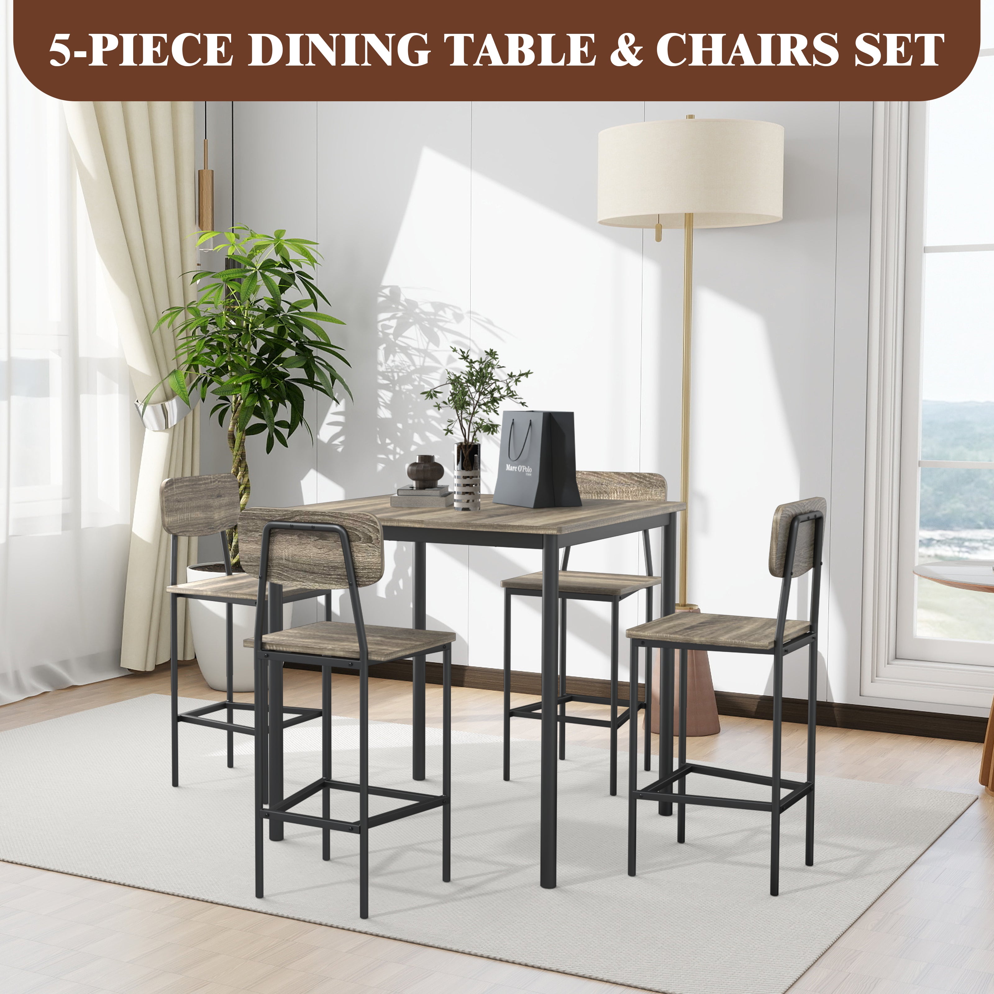 LHBcraft Dining Table Set for 4