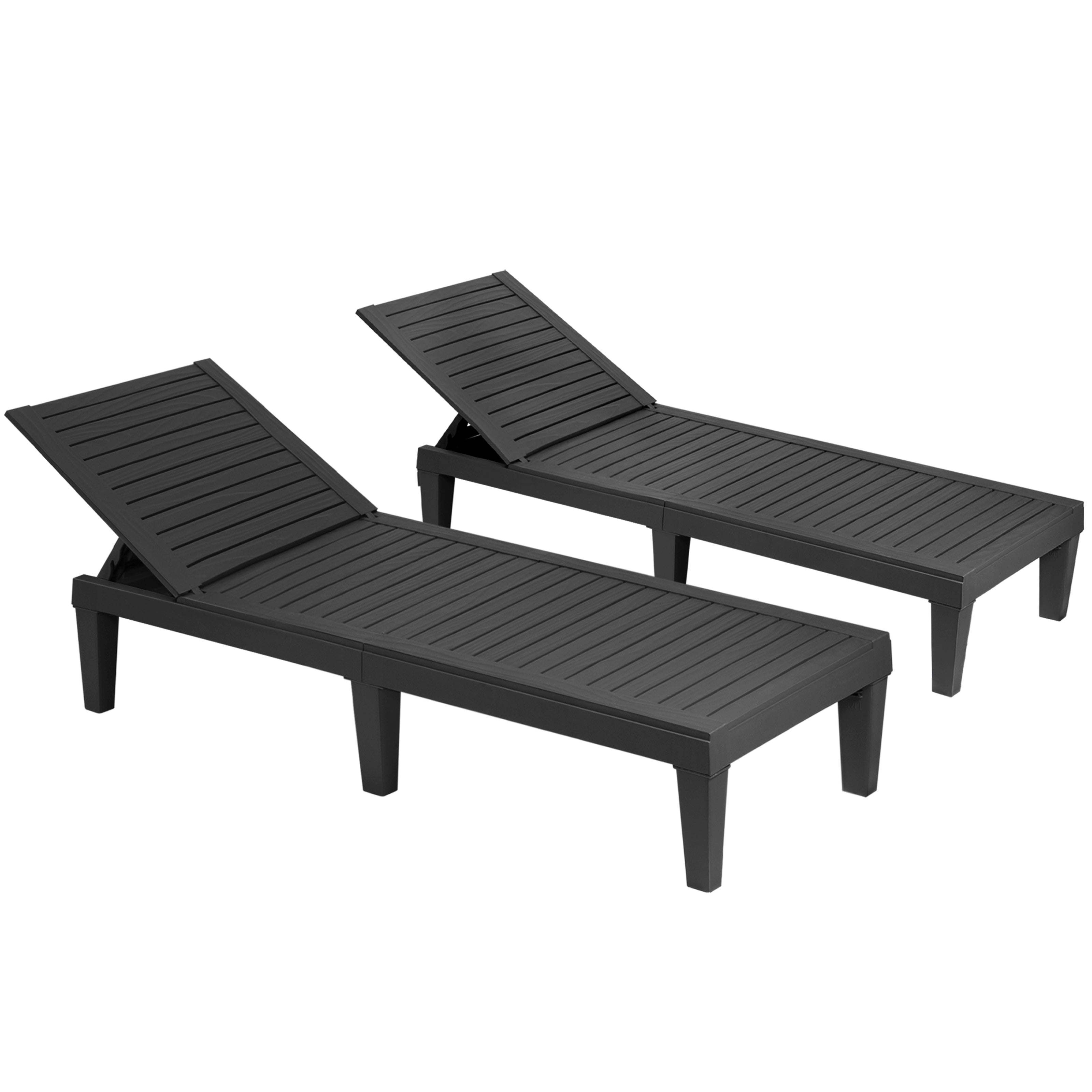 2 Pieces Chaise Lounge Chair Set