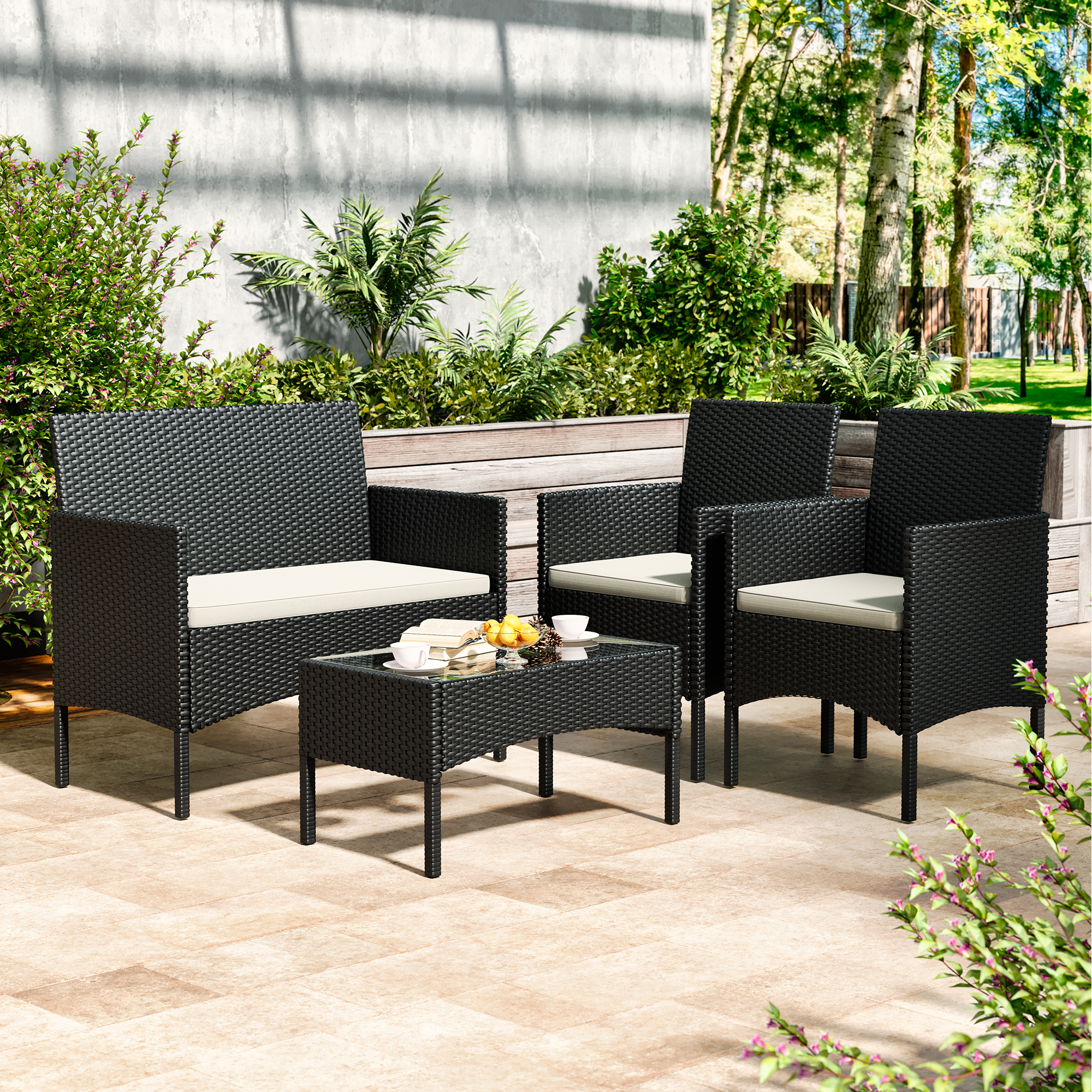 4-Person Patio Seating Group with Cushions