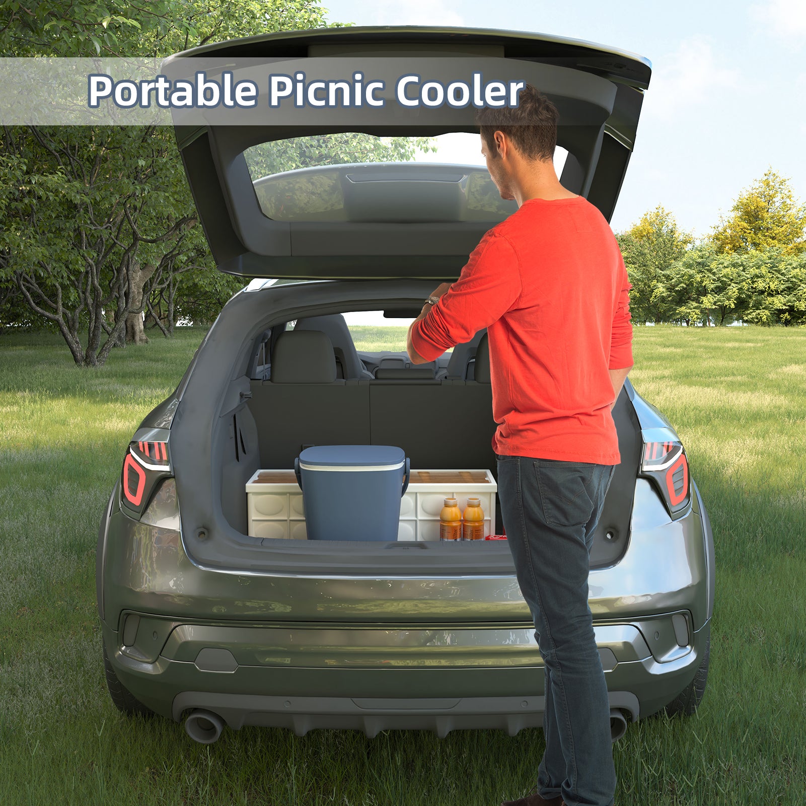 LHBcraft Cool Bar Table Portable with Lift Top Lid