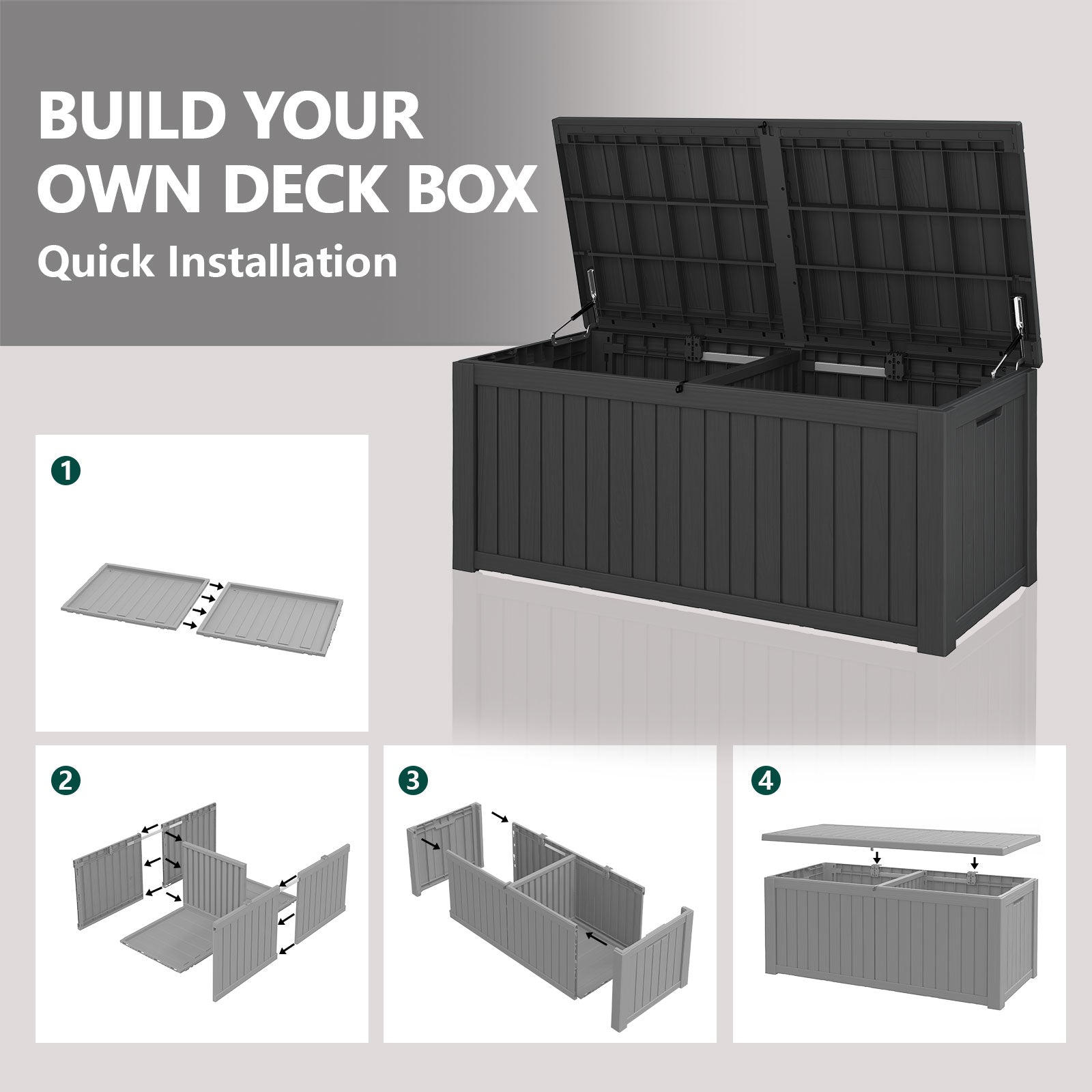 LHBcraft 180 Gallon Deck Box