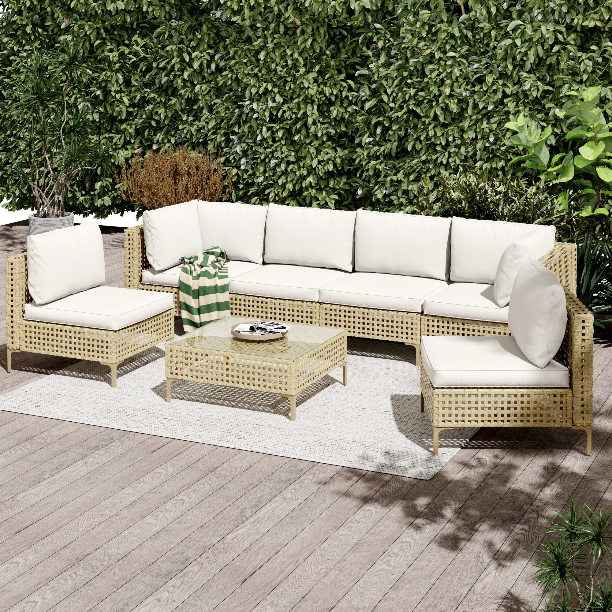 7-Piece Wicker Patio Furniture Set