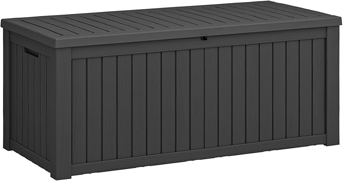 150-Gallon Weatherproof Deck Box: Spacious, Durable, Easy Assembly