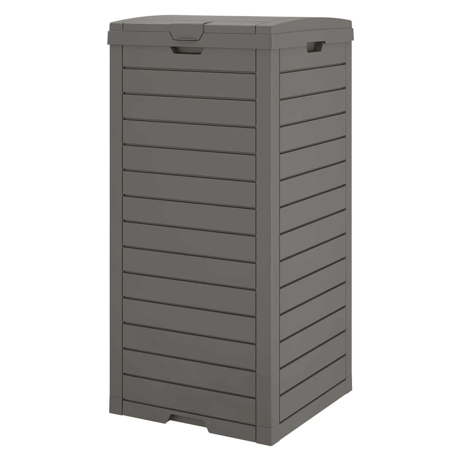 LHBcraft 31 Gallon Outdoor Trash Can, Grey